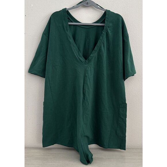 Free People Movement OB1960599 Women's Sz Large Beach Green Hot Shot Tee Romper - Picture 4 of 11